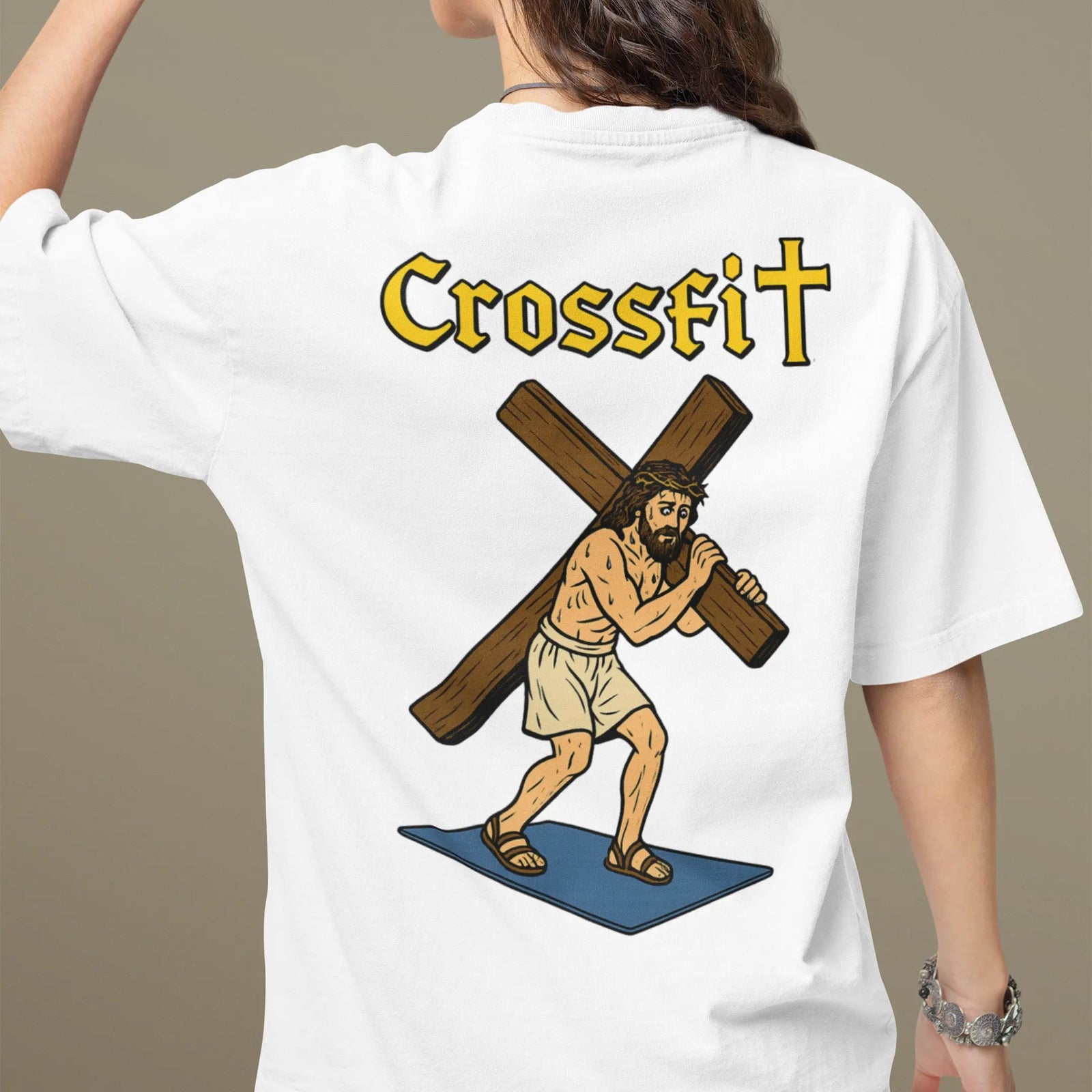 Crossfit Jesus T-Shirt (backprint) Orbital Clothing