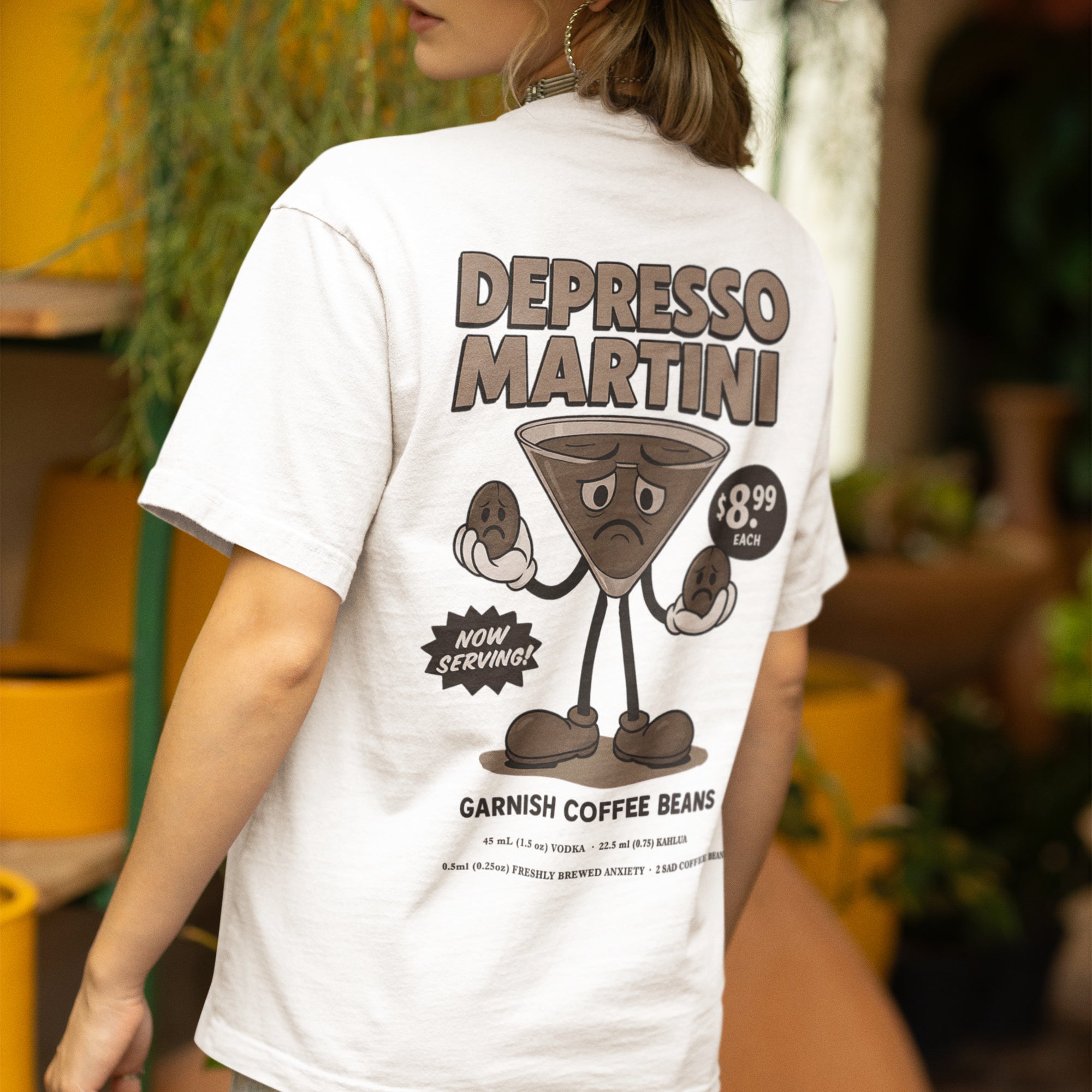 Depresso Martini T-Shirt (backprint)