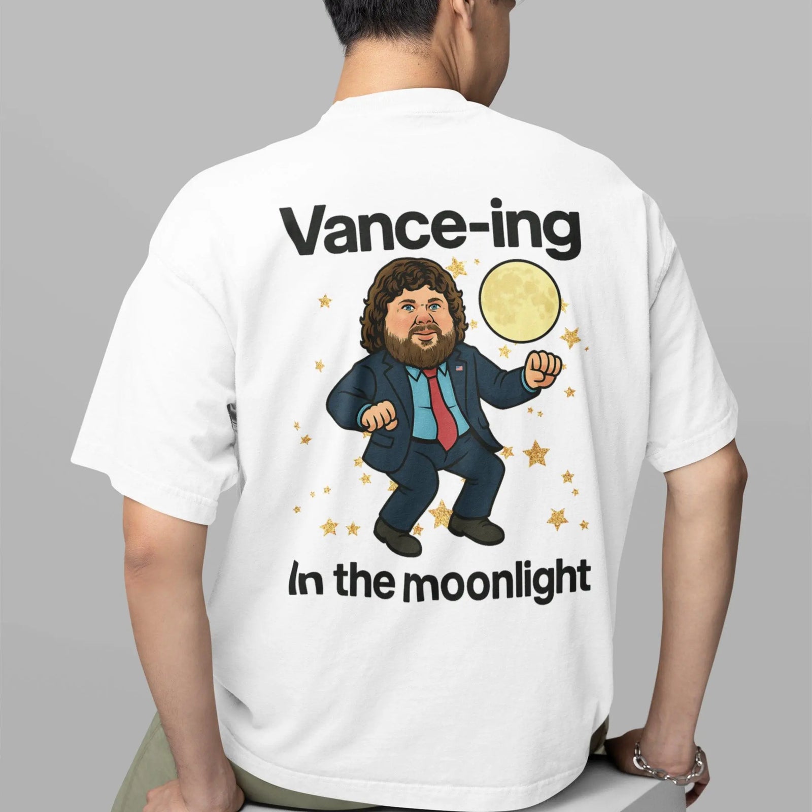 Vance-ing in the moonlight T-Shirt (backprint) - Orbital Clothing