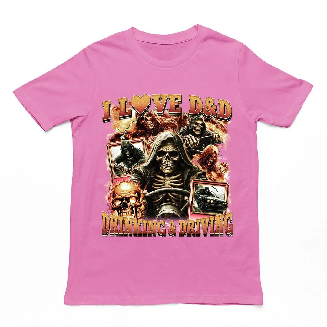 I love D&D Drinking & Driving t-shirt - Orbital Clothing