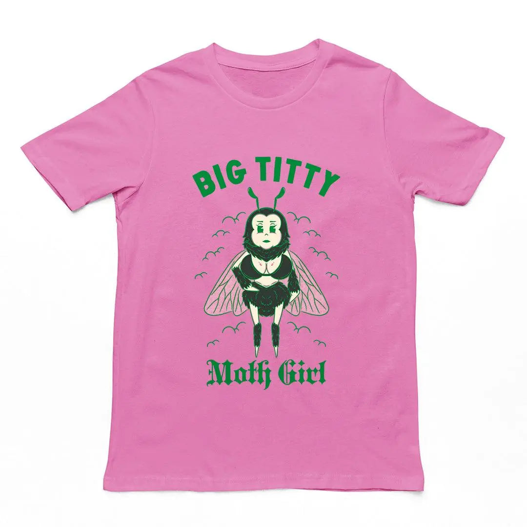 Big Titty Moth Girl t-shirt - Orbital Clothing