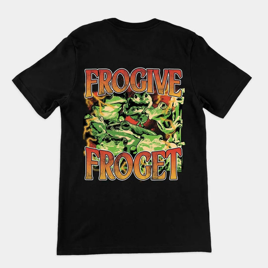 Frogive Forget t-shirt (backprint) - Orbital Clothing