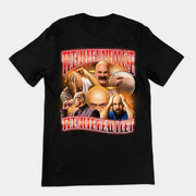 Hoe meer haar ik verlies, hoe meer hoofd ik krijg (T-shirt) (achterkant)