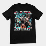 T-Shirt „Schwule essen was (Esel)“ (Rückenaufdruck)