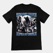 Human by Chance Alpha by Choice t-shirt (achterkant)