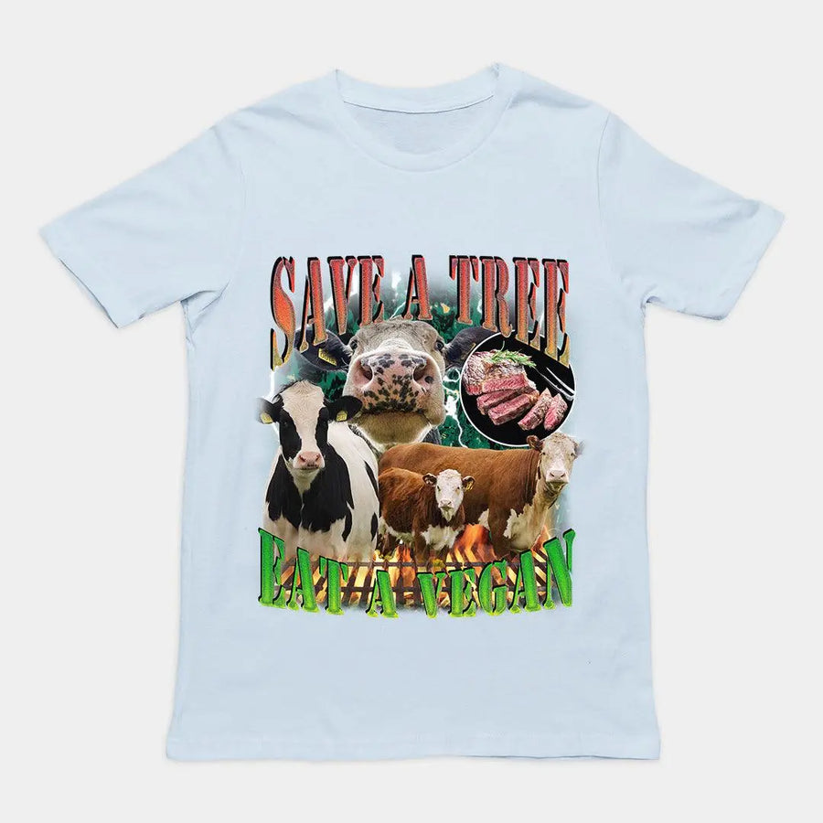 Save a Tree Eat a Vegan t-shirt - Orbital Clothing