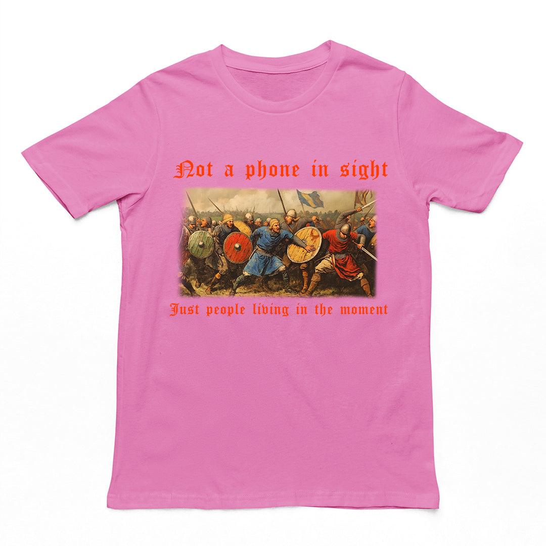Not a phone in sight just people living in the moment T-Shirt - Orbital Clothing