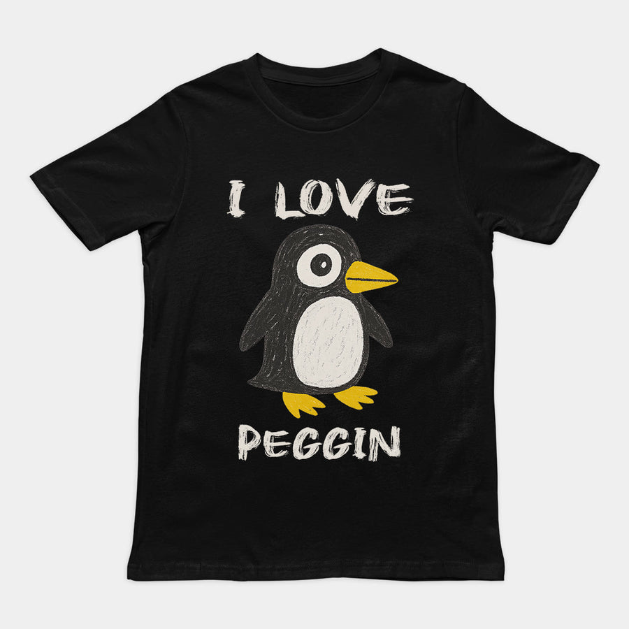 I love Pegging (Penguin) T-Shirt Orbital Clothing