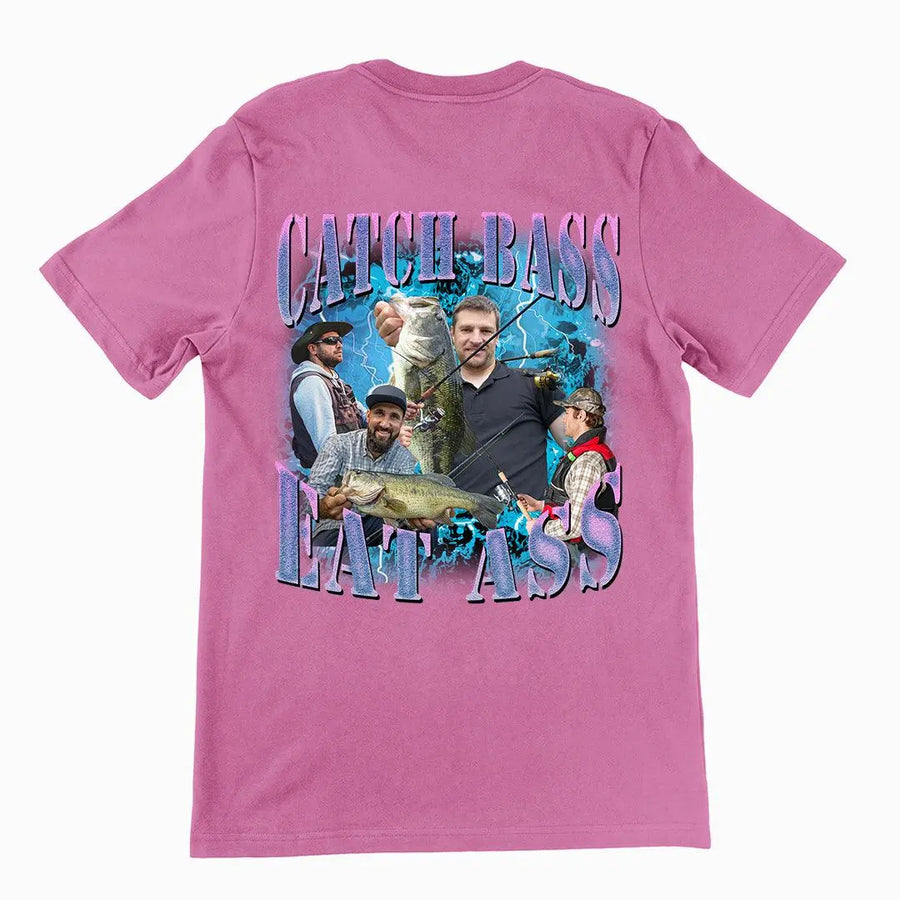 Catch Bass Eat Ass t-shirt (backprint) - Orbital Clothing