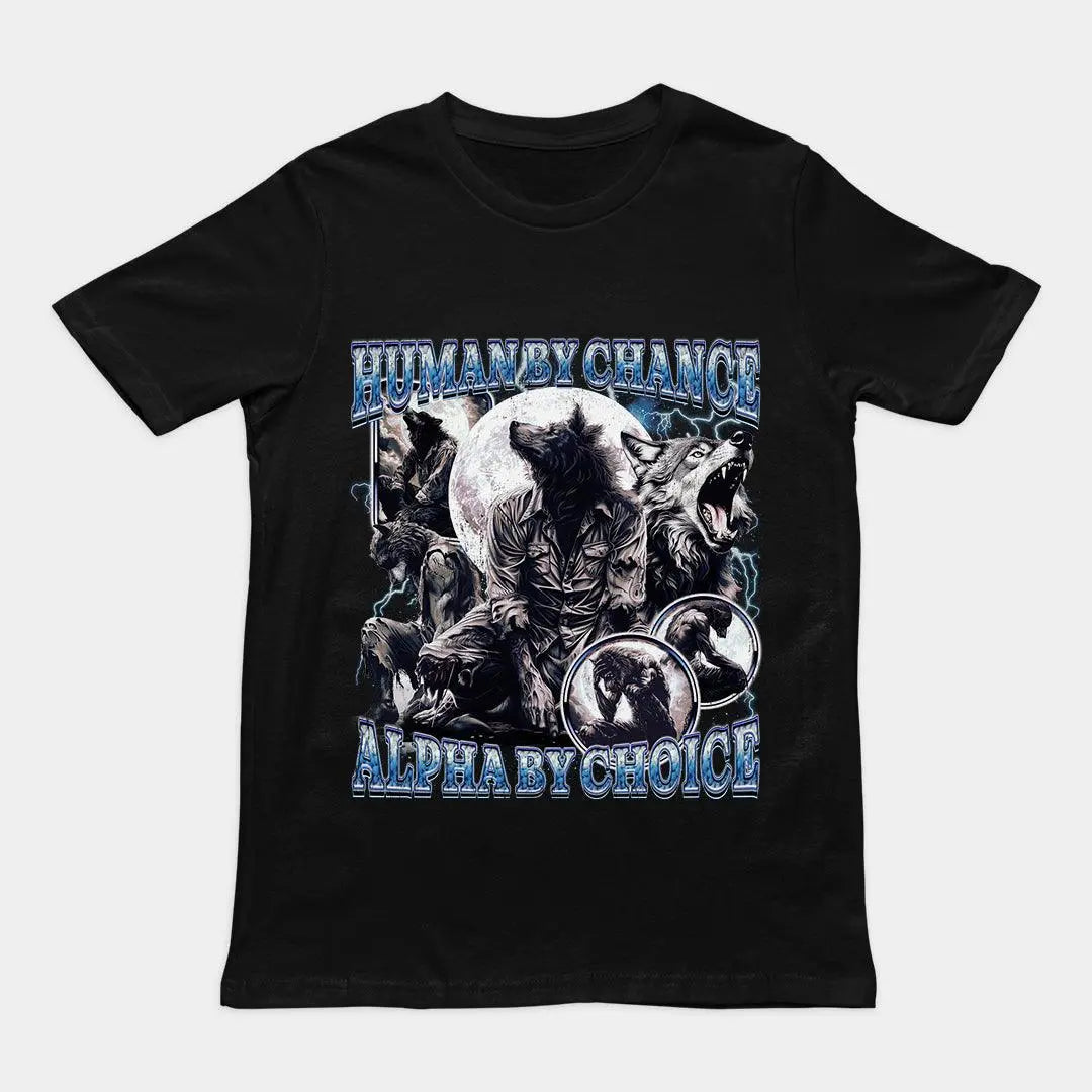 Human by Chance Alpha by Choice t-shirt - Orbital Clothing