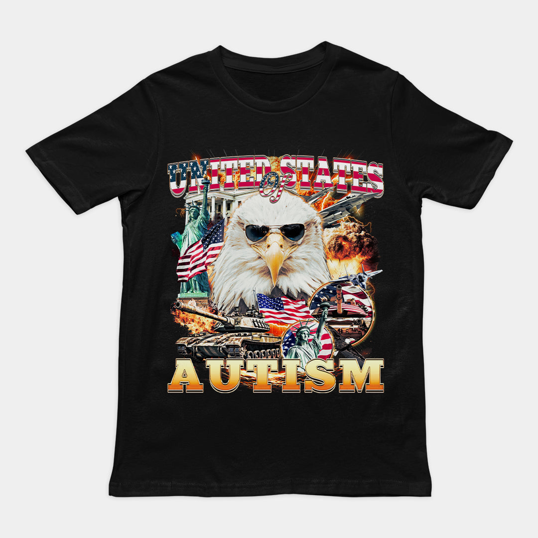United States of Autism T-Shirt Orbital Clothing