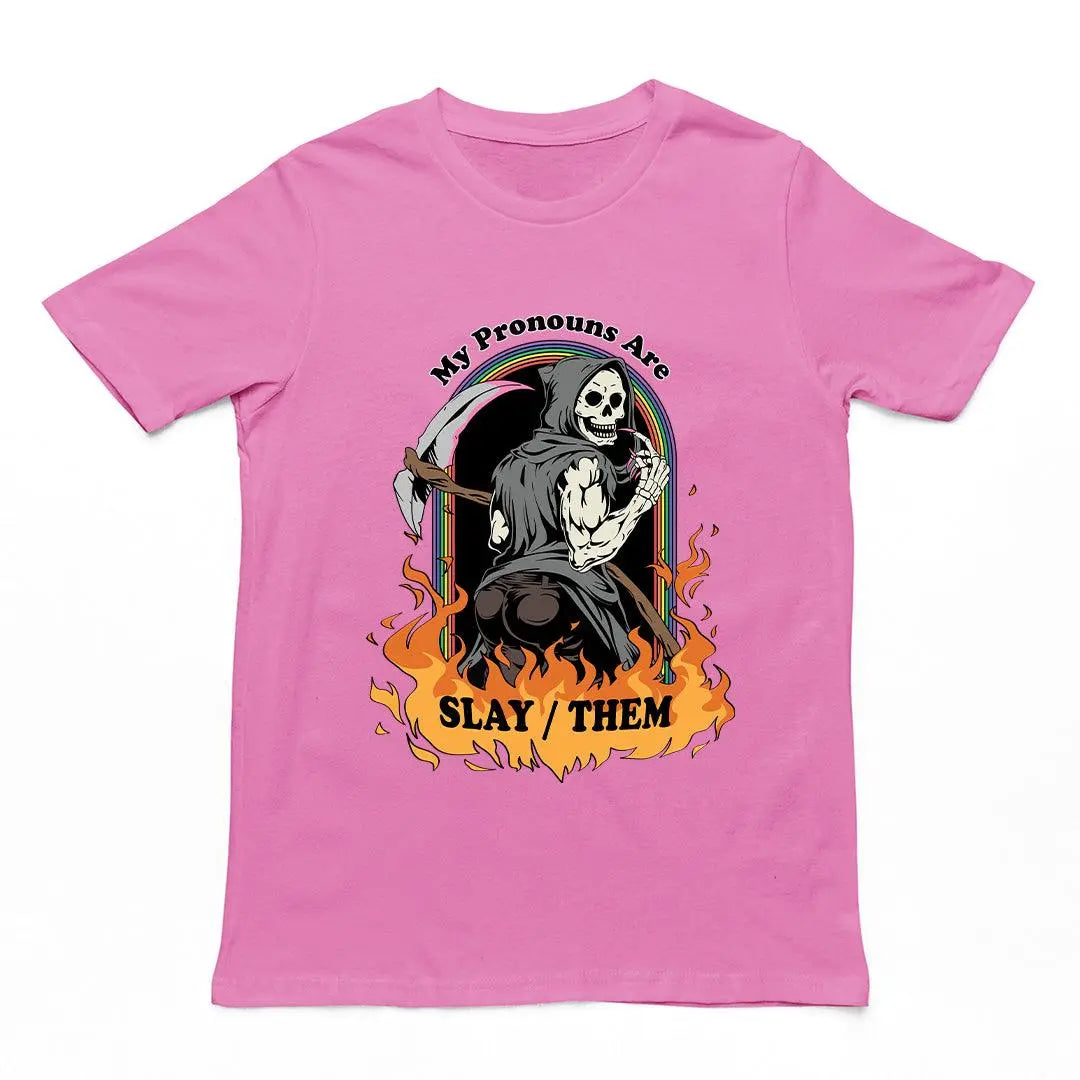 My Pronouns are Slay / Them Cartoon t-shirt - Orbital Clothing