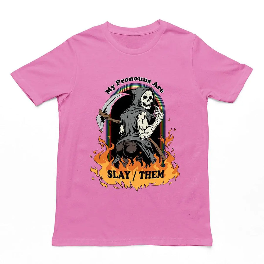 My Pronouns are Slay / Them Cartoon t-shirt - Orbital Clothing