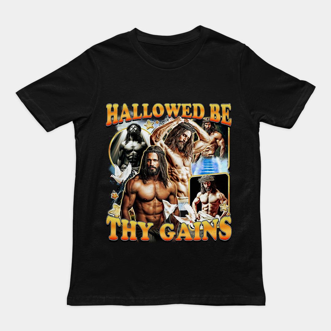 Hallowed be thy Gains T-Shirt - Orbital Clothing