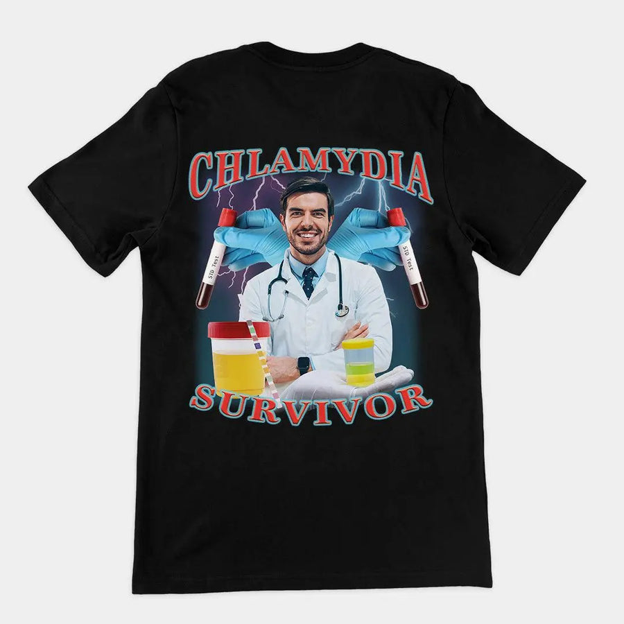 Chlamydia Survivor t-shirt (backprint) - Orbital Clothing
