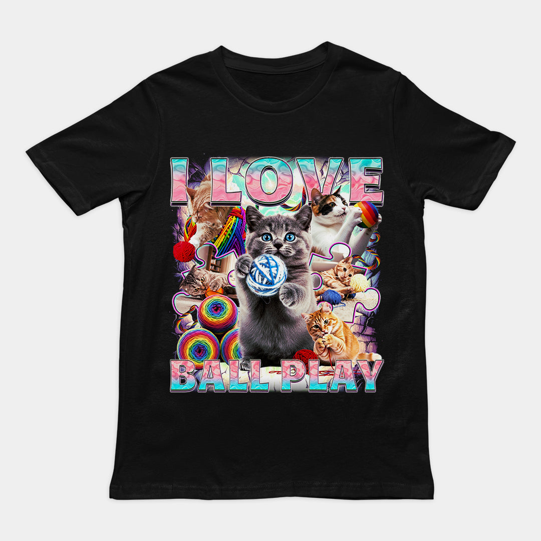 I love ball play (cats) T-Shirt Orbital Clothing
