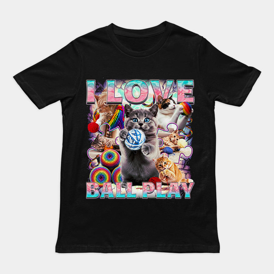 I love ball play (cats) T-Shirt Orbital Clothing