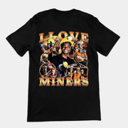 Ich liebe Bergleute (Aktualisiertes Design!) T-Shirt (Rückenaufdruck)