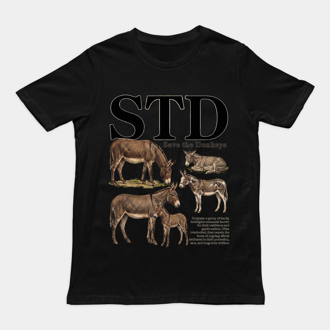 STD (save the donkeys) T-Shirt Orbital Clothing