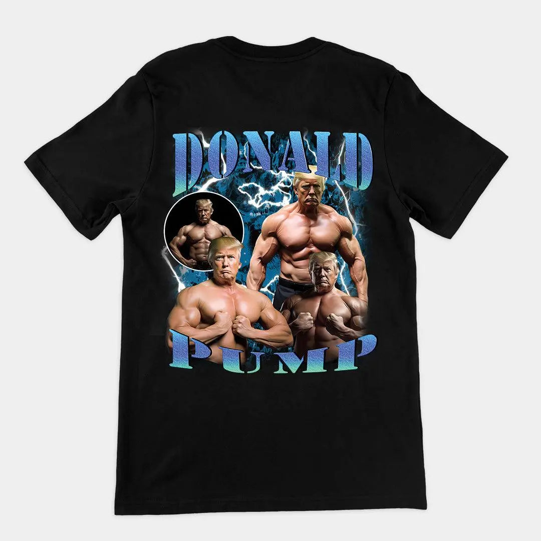 Donald Pump t-shirt (backprint) - Orbital Clothing