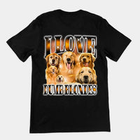 I love Dumb Blondes t-shirt (backprint) - Black / S