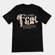 Ich liebe Füße T-Shirt (Rückenaufdruck)