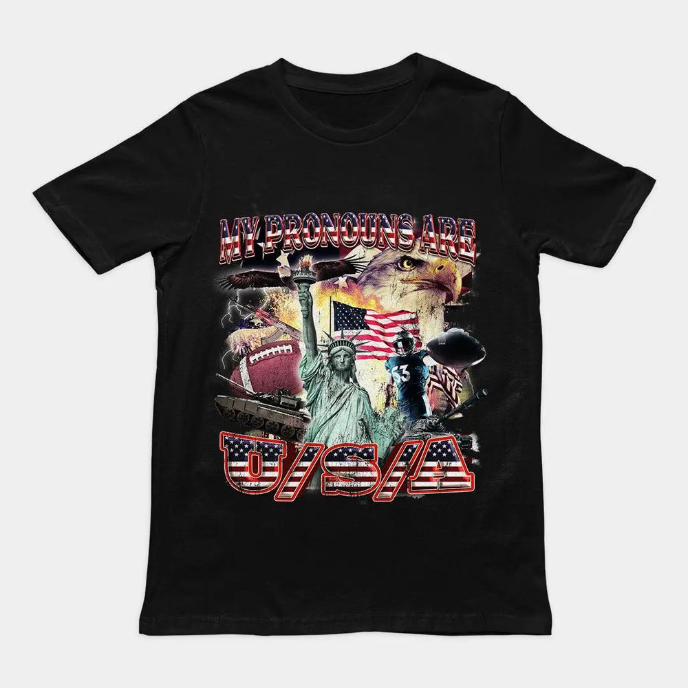 My Pronouns are USA t-shirt - Orbital Clothing