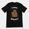 I love wieners t-shirt (backprint)