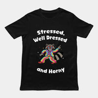 Gestrest, goed gekleed en geil T-shirt - Zwart / S