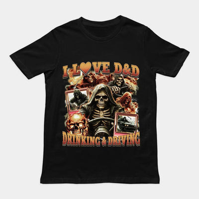I love D&D Drinking & Driving t-shirt - Orbital Clothing