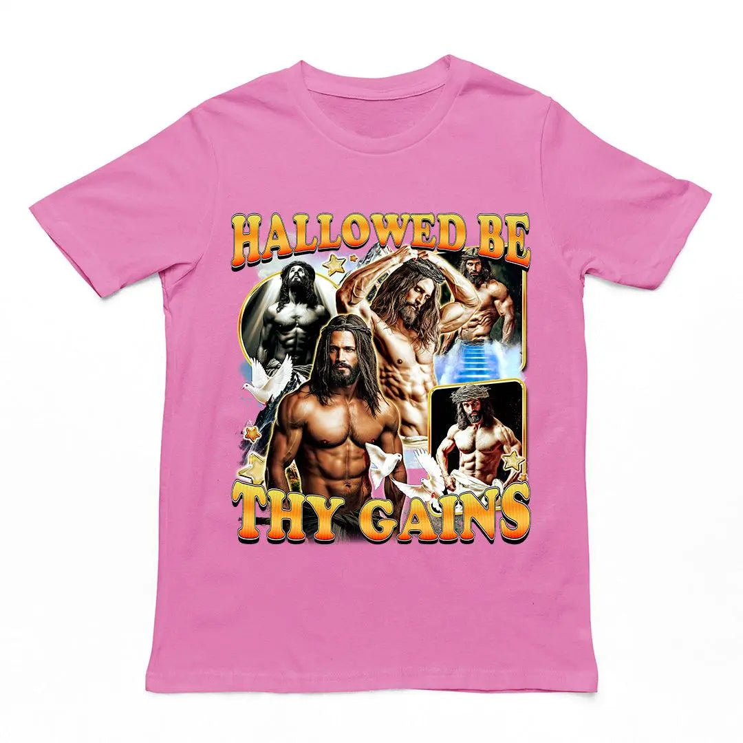 Hallowed be thy Gains T-Shirt - Orbital Clothing