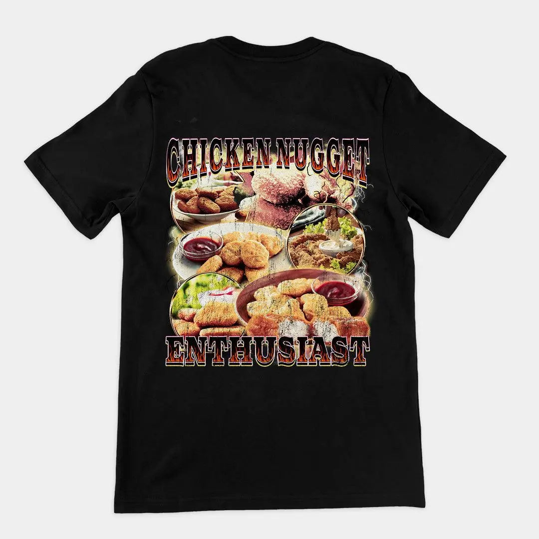 Chicken Nugget Enthusiast t-shirt (backprint) - Orbital Clothing