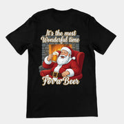 Es ist die schönste Zeit für ein Bier-T-Shirt (Rückenaufdruck)