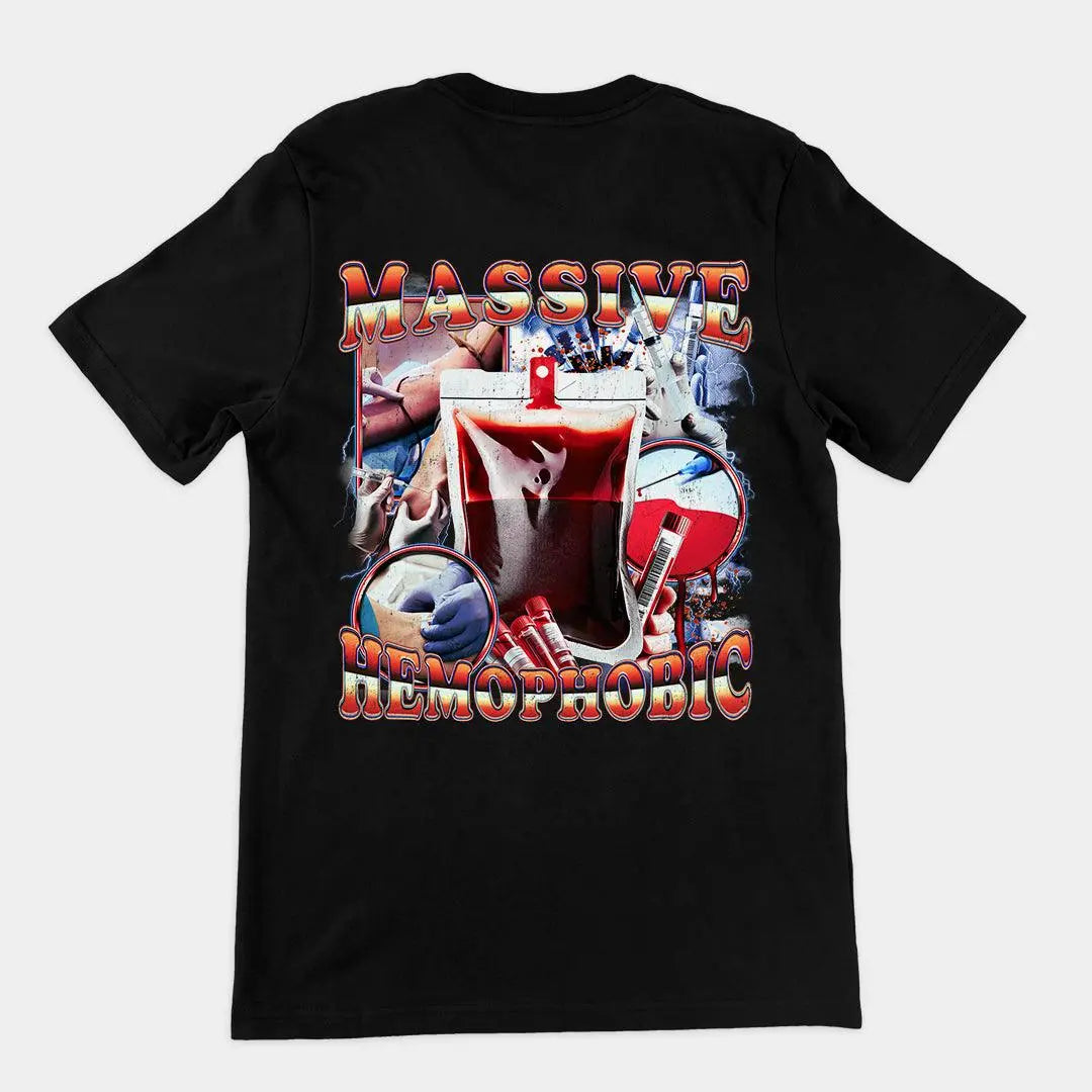 Massive Hemophobic t-shirt (backprint) - Orbital Clothing
