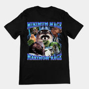Minimumloon Maximum Rage t-shirt (achterkant)
