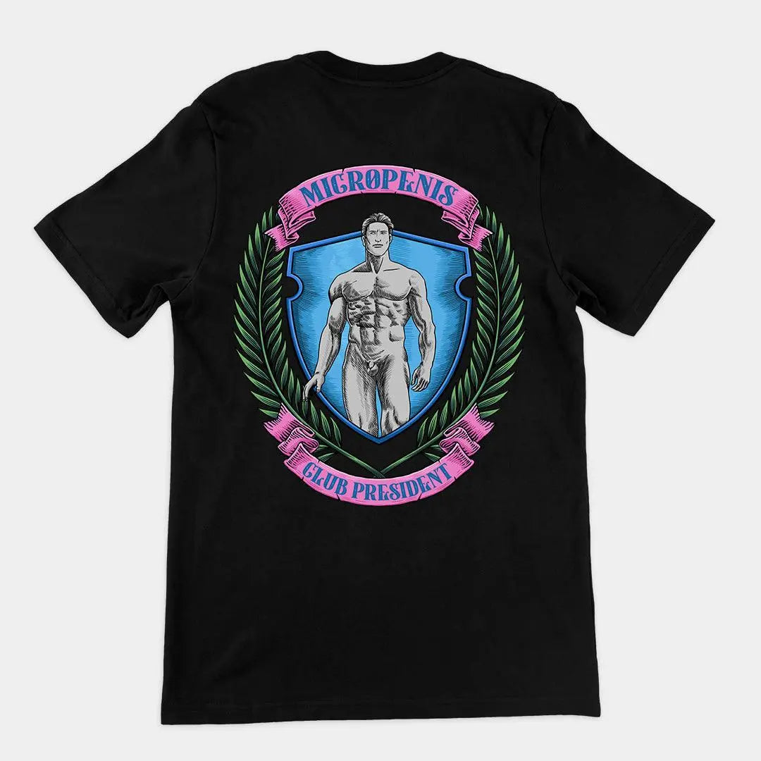 Micro Penis Club President t-shirt (backprint) - Orbital Clothing