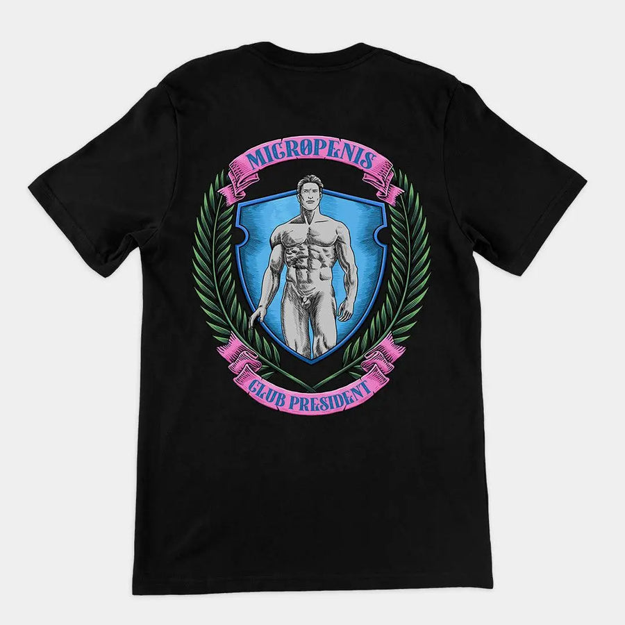 Micro Penis Club President t-shirt (backprint) - Orbital Clothing