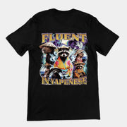 Vloeiend in Yapenese t-shirt (achterkantprint)