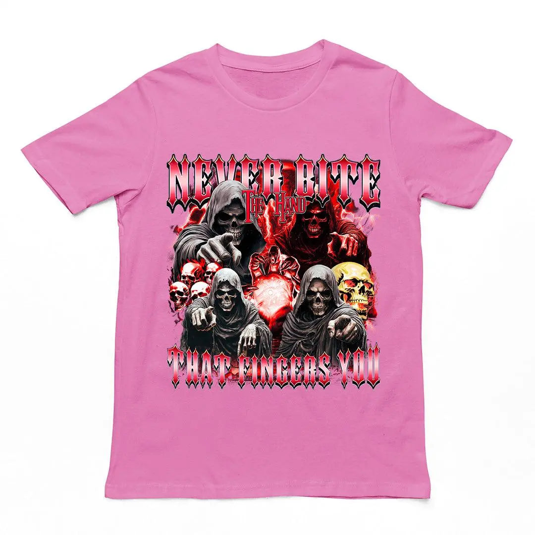 Never Bite the Hand that Fingers You T-Shirt - Orbital Clothing