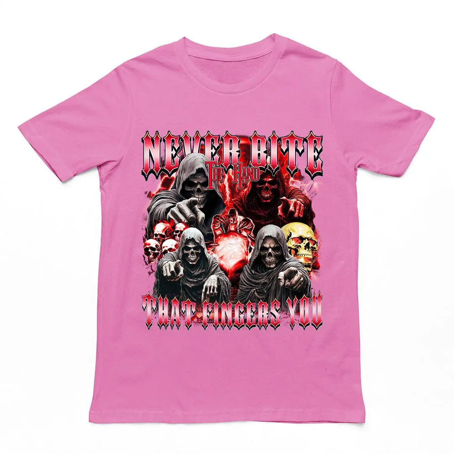 Never Bite the Hand that Fingers You T-Shirt - Orbital Clothing