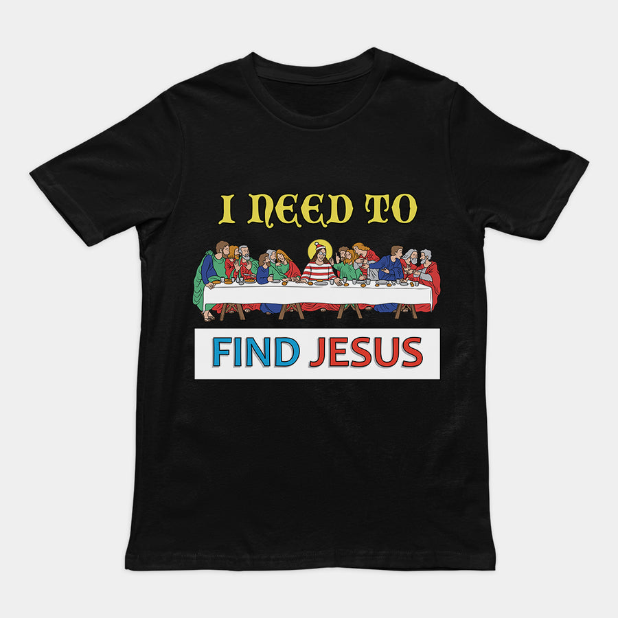I need to find Jesus (Where's Wally) T-Shirt Orbital Clothing