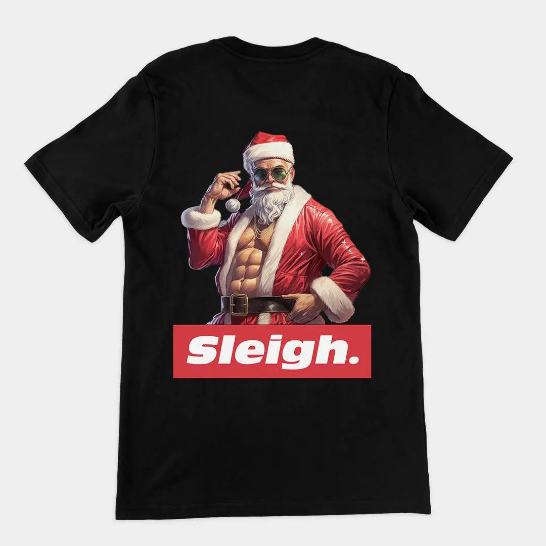Sleigh Christmas t-shirt (backprint) - Orbital Clothing