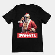 Weihnachts-Schlitten-T-Shirt (Rückendruck)