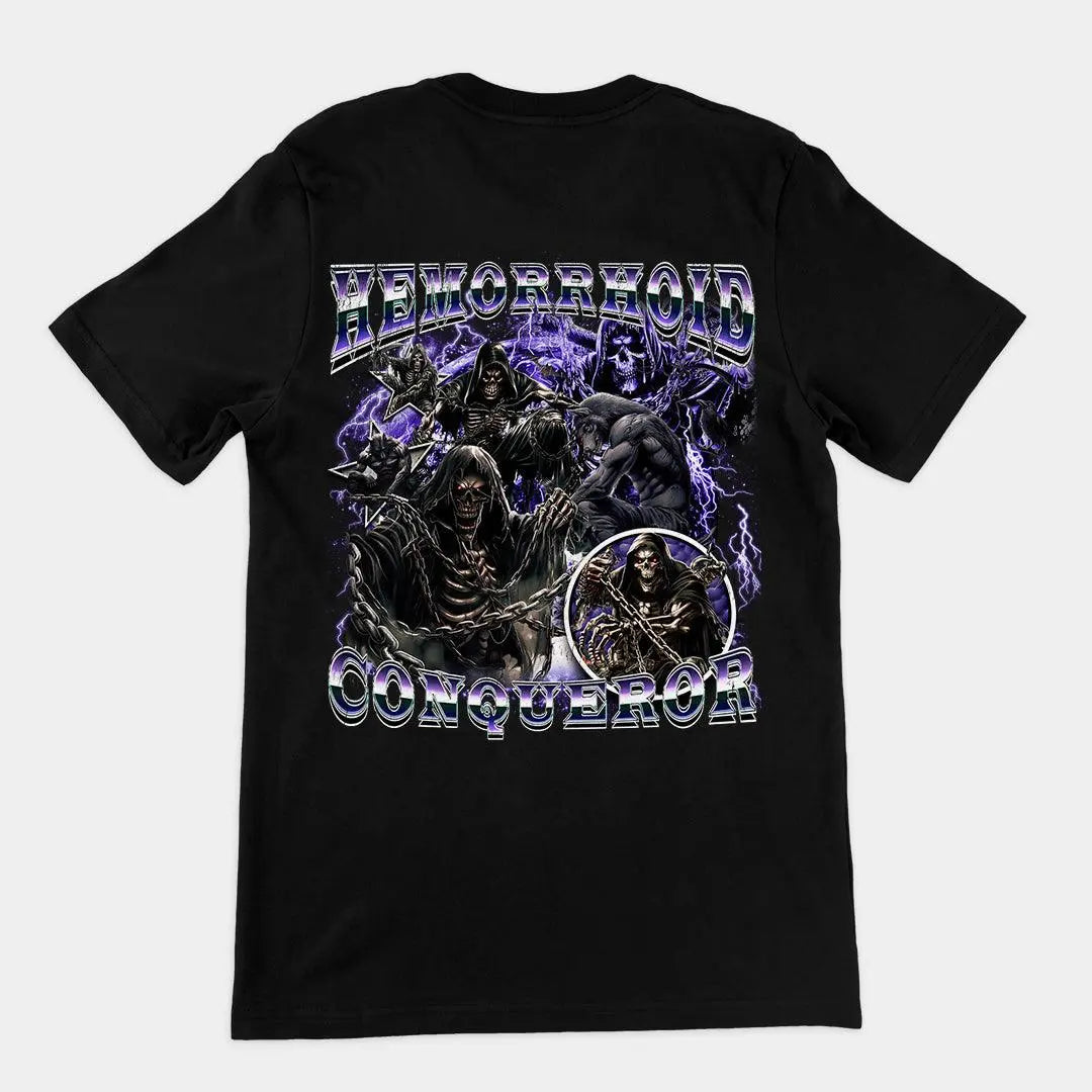 Hemorrhoid Conqueror t-shirt (backprint) - Orbital Clothing