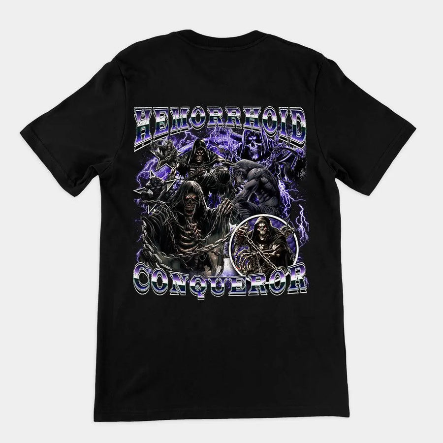Hemorrhoid Conqueror t-shirt (backprint) - Orbital Clothing