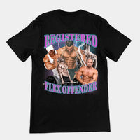 T-Shirt mit der Aufschrift „Registrierter Flex-Straftäter“ (Rückenaufdruck) - Schwarz / S