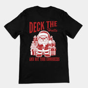T-shirt 'Deck the Halls and Not your Coworkers' (achterkant)
