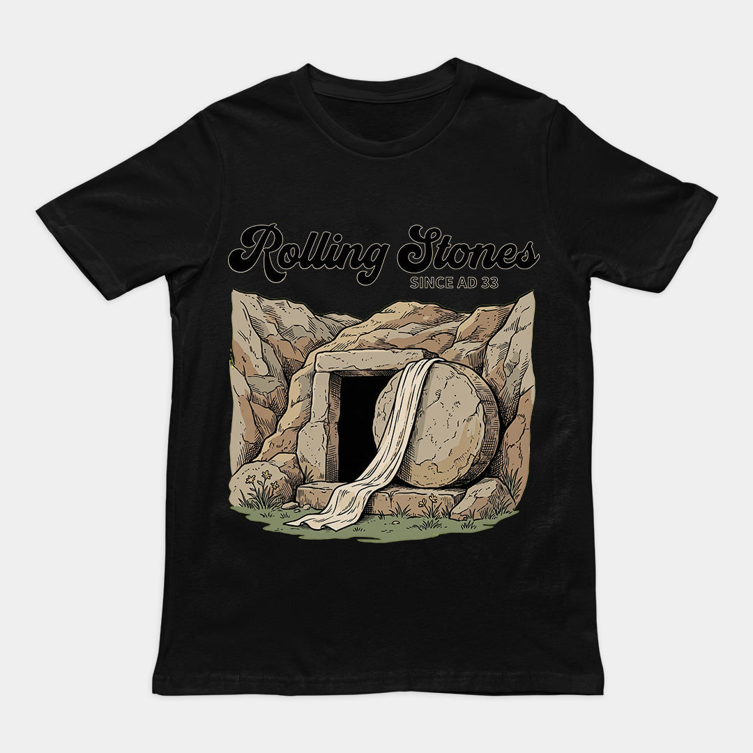 Rolling Stones since AD 33 (Jesus Resurrection) T-Shirt Orbital Clothing