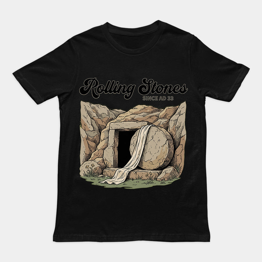 Rolling Stones since AD 33 (Jesus Resurrection) T-Shirt Orbital Clothing
