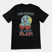 Das T-Shirt „Die Erde ist nicht flach“ (Rückenaufdruck)
